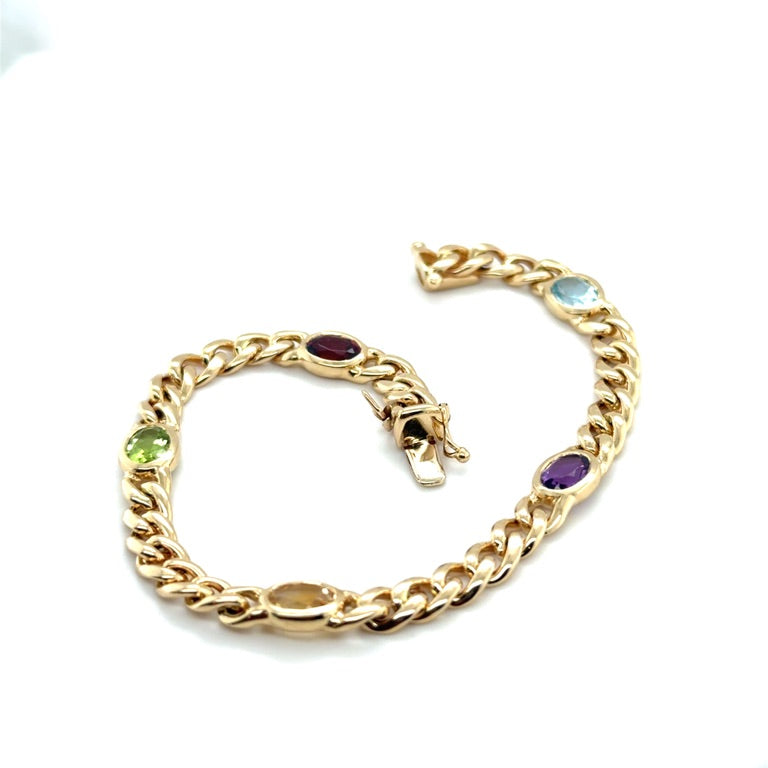 14 kt armband maxima style edelstenen multicolor