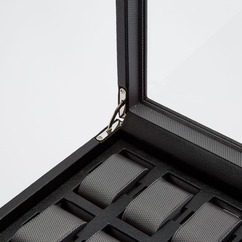 466202 Viceroy 10 PC Watch Box w/ Drawer - Black