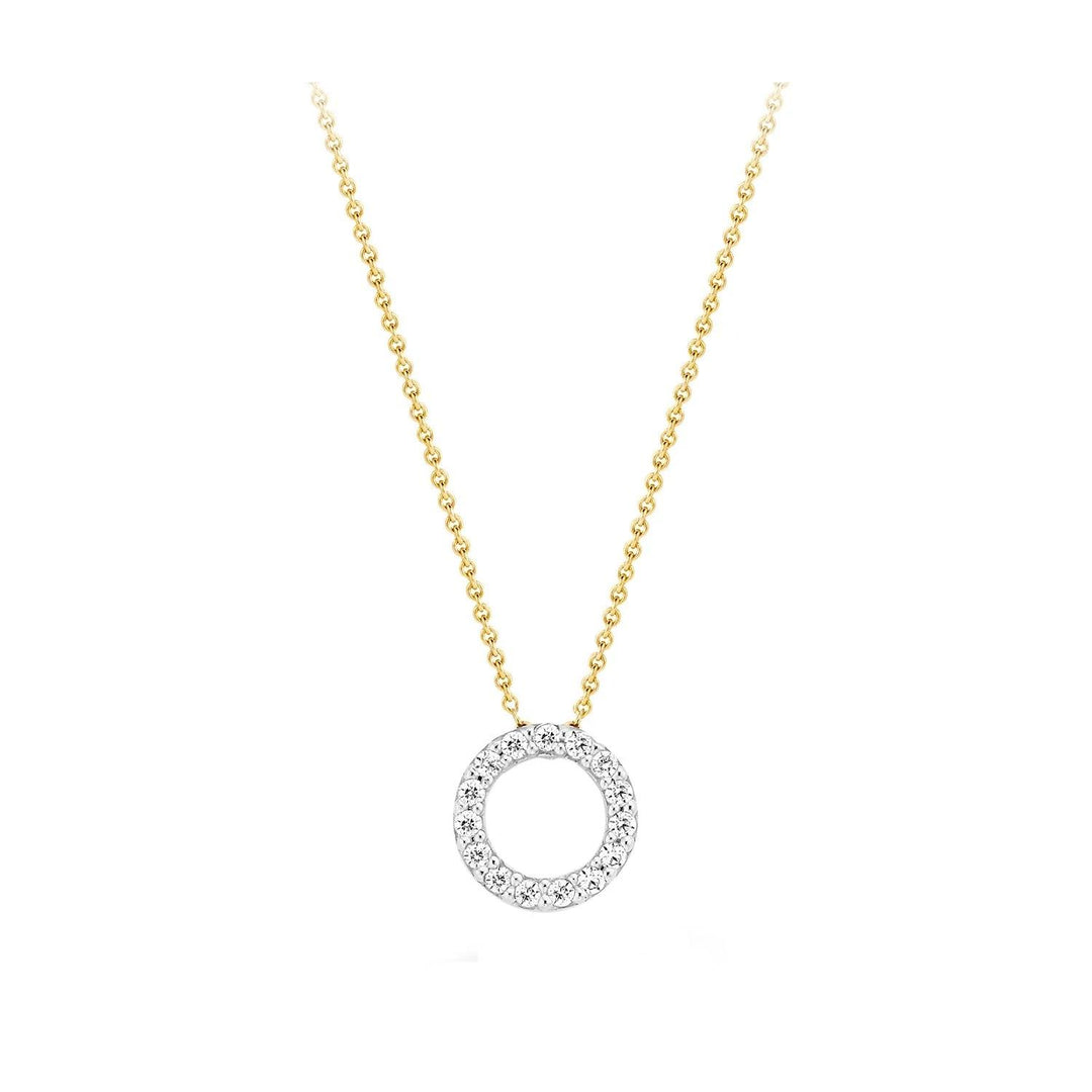 Blush 14 Karaat Geel- en Witgouden Collier met Zirkonia 3065BZ