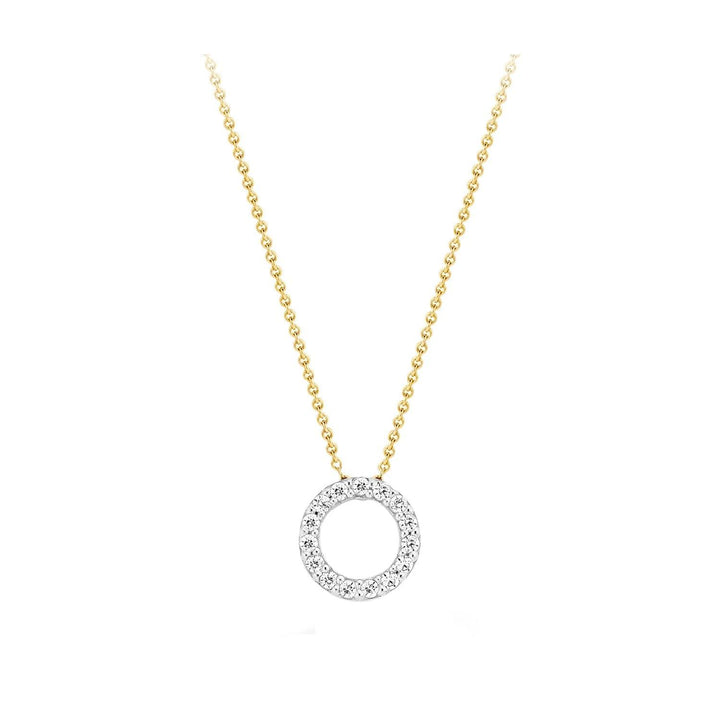 Blush 14 Karaat Geel- en Witgouden Collier met Zirkonia 3065BZ