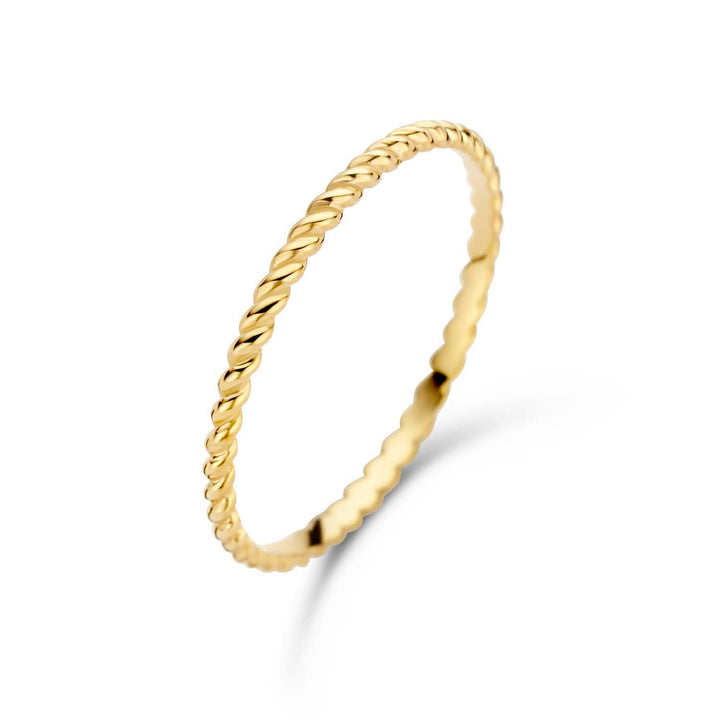 14 kt Geelgouden Getordeerde Ring 1,7 mm – Maat 60