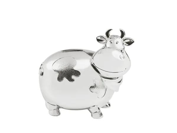 zilver gelakte spaarpot Koe