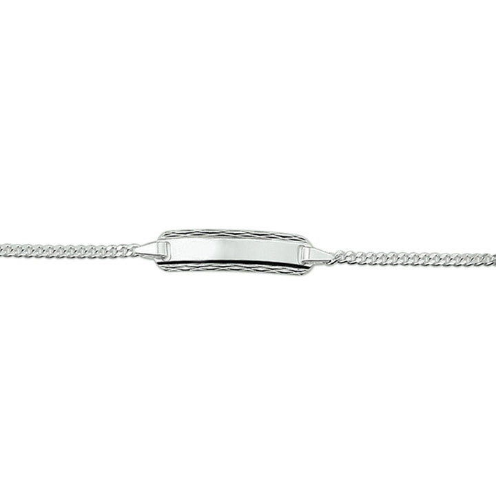 Graveerarmband 11-13cm zilver wit 10.05687