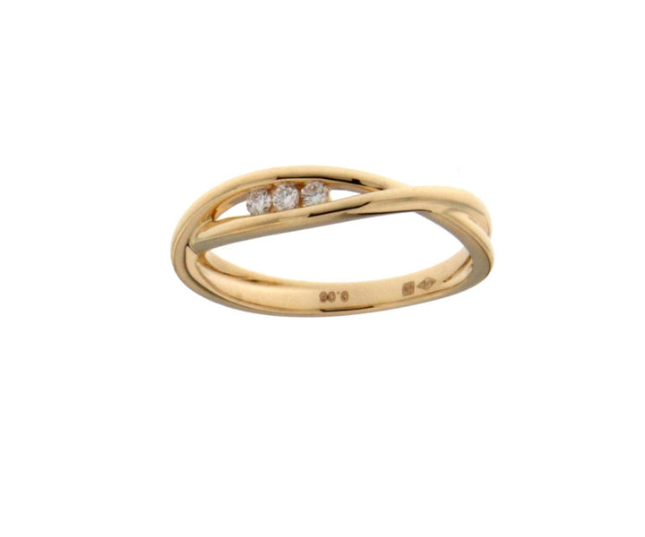 18 kt slagring met diamant 0.06ct