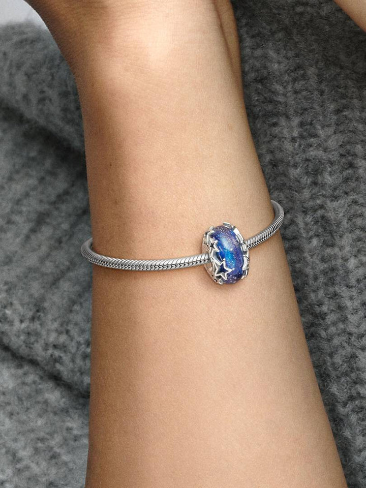 Pandora Hemelsblauw & Ster Murano Bedel 790015C00