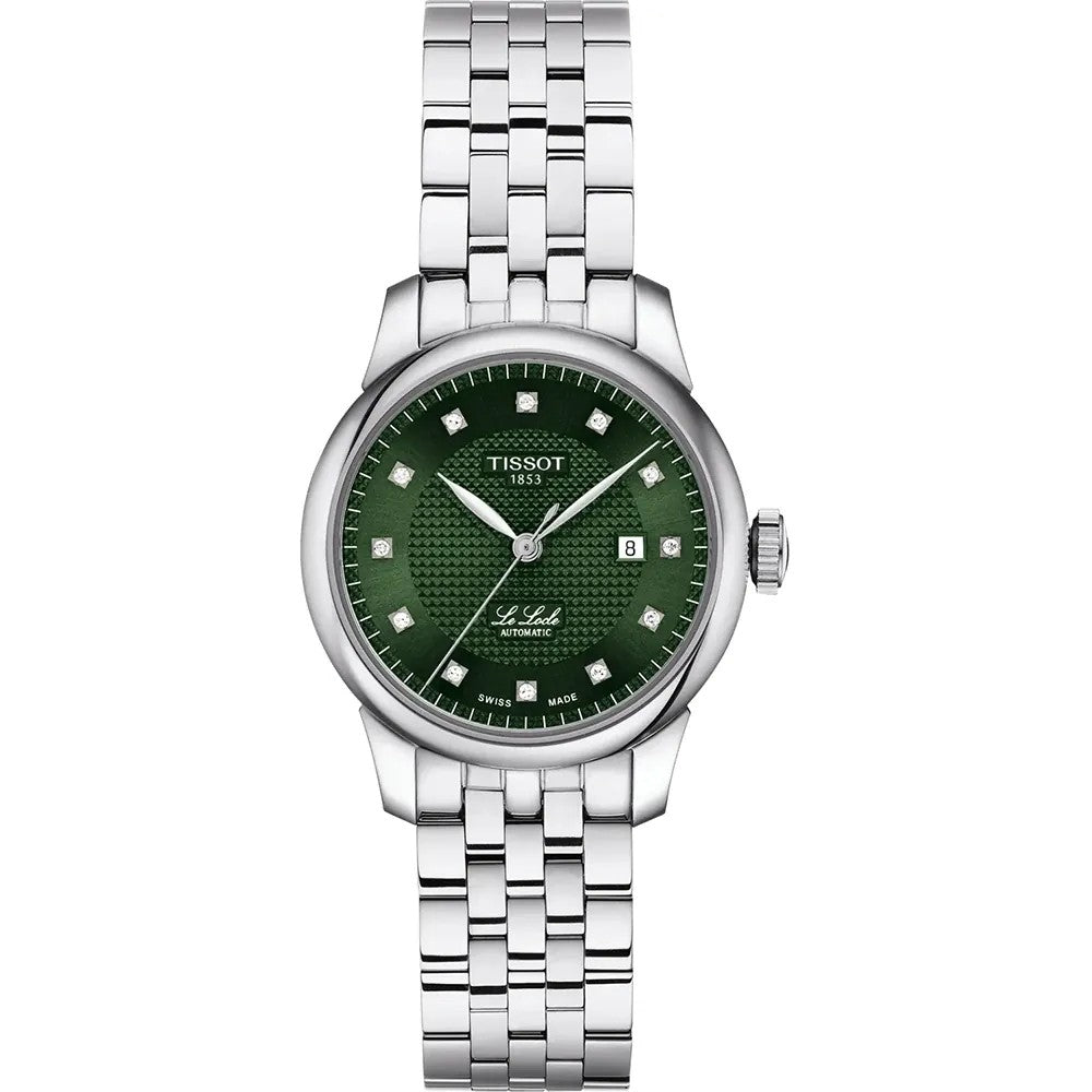 Tissot Le Locle T0062071109600 Horloge Automatisch Zwitsers dameshorloge met diamanten indexen