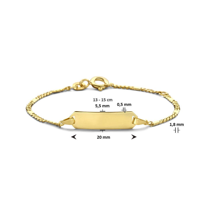 14 kt graveerarmband 13-15 cm 40.25189