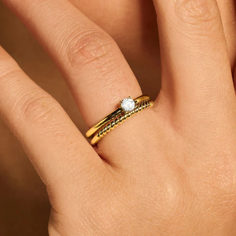 Blush 14k Geelgoud met Zirkonia Ring 1112YZI