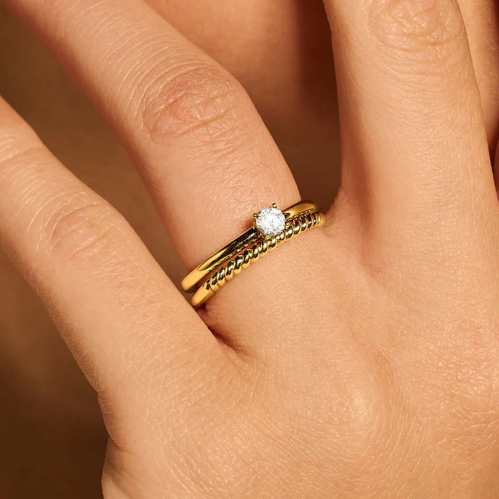 Blush 14k Geelgoud met Zirkonia Ring 1112YZI