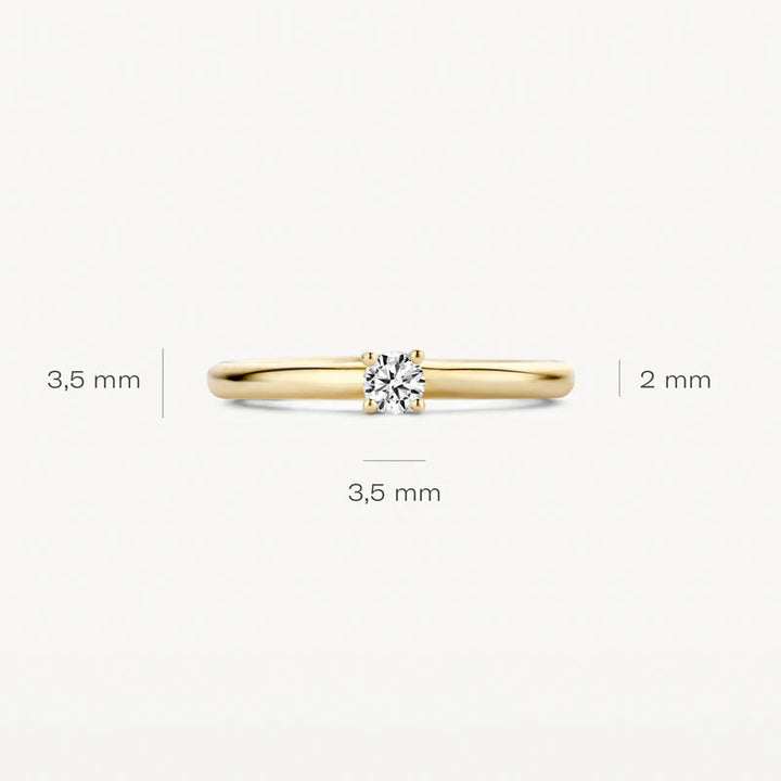 Blush 14k Geelgoud met Zirkonia Ring 1112YZI