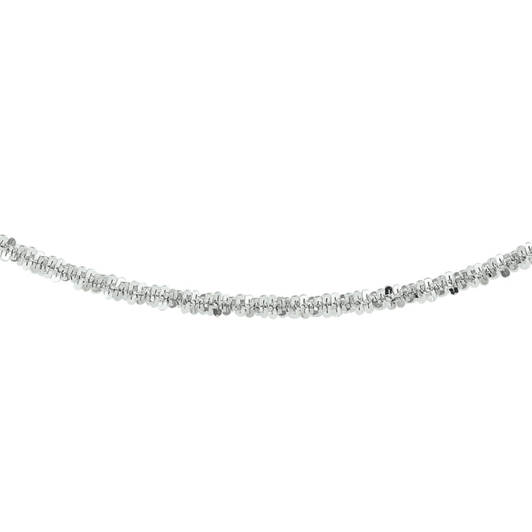 Zilveren Gerhodineerd Collier Gevlochten/Getordeerd – 3 mm – 45 cm