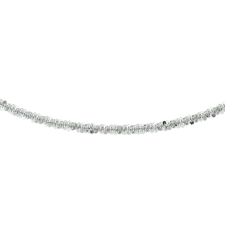 Zilveren Gerhodineerd Collier Gevlochten/Getordeerd – 3 mm – 45 cm