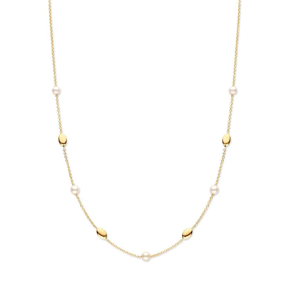 Collier 14k geelgoud met parels CW137888