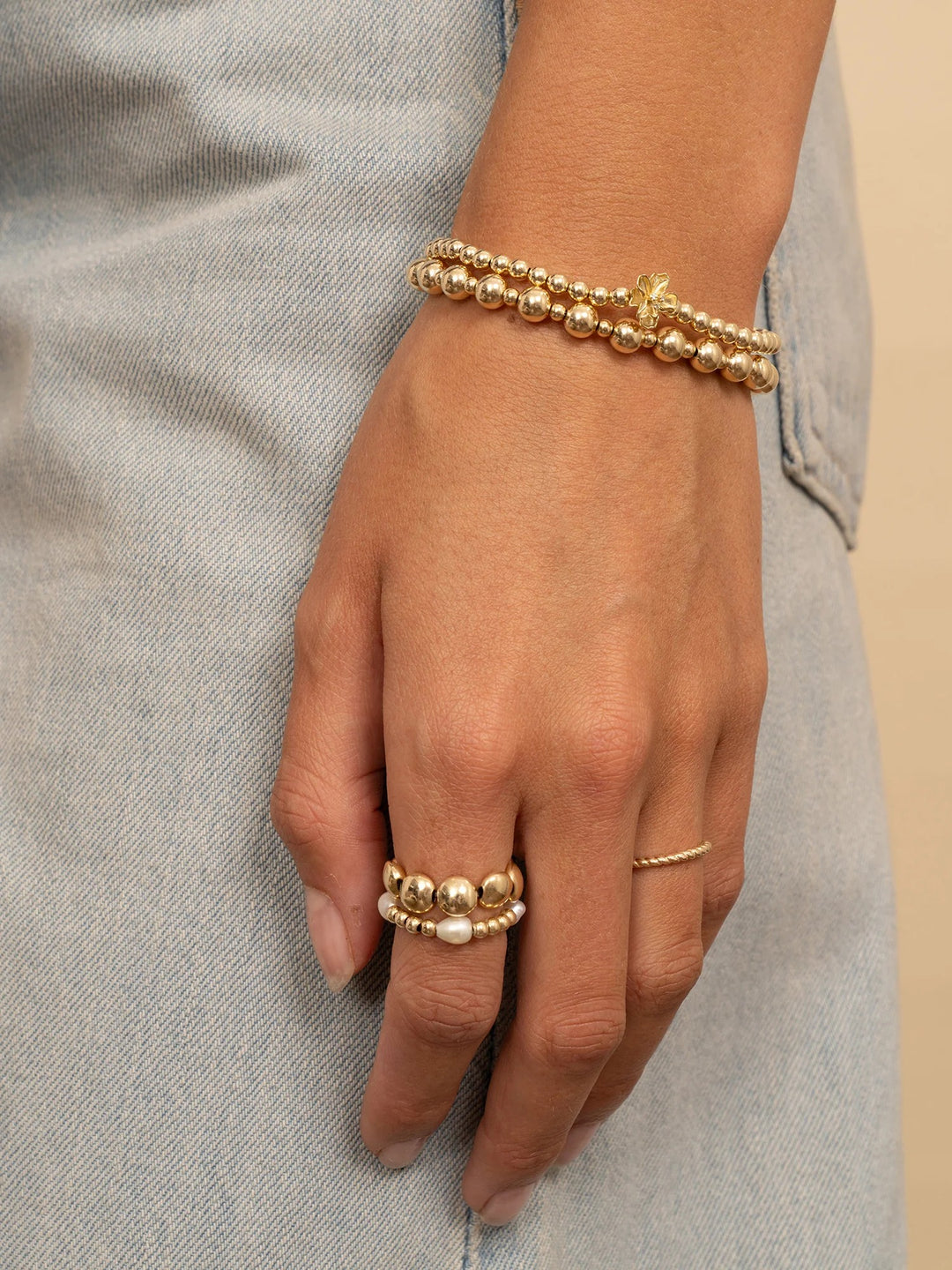 Sparkling Jewels Botanic Armband Zirconia Gold Plated – SB-G-4MM-FLOWER-02