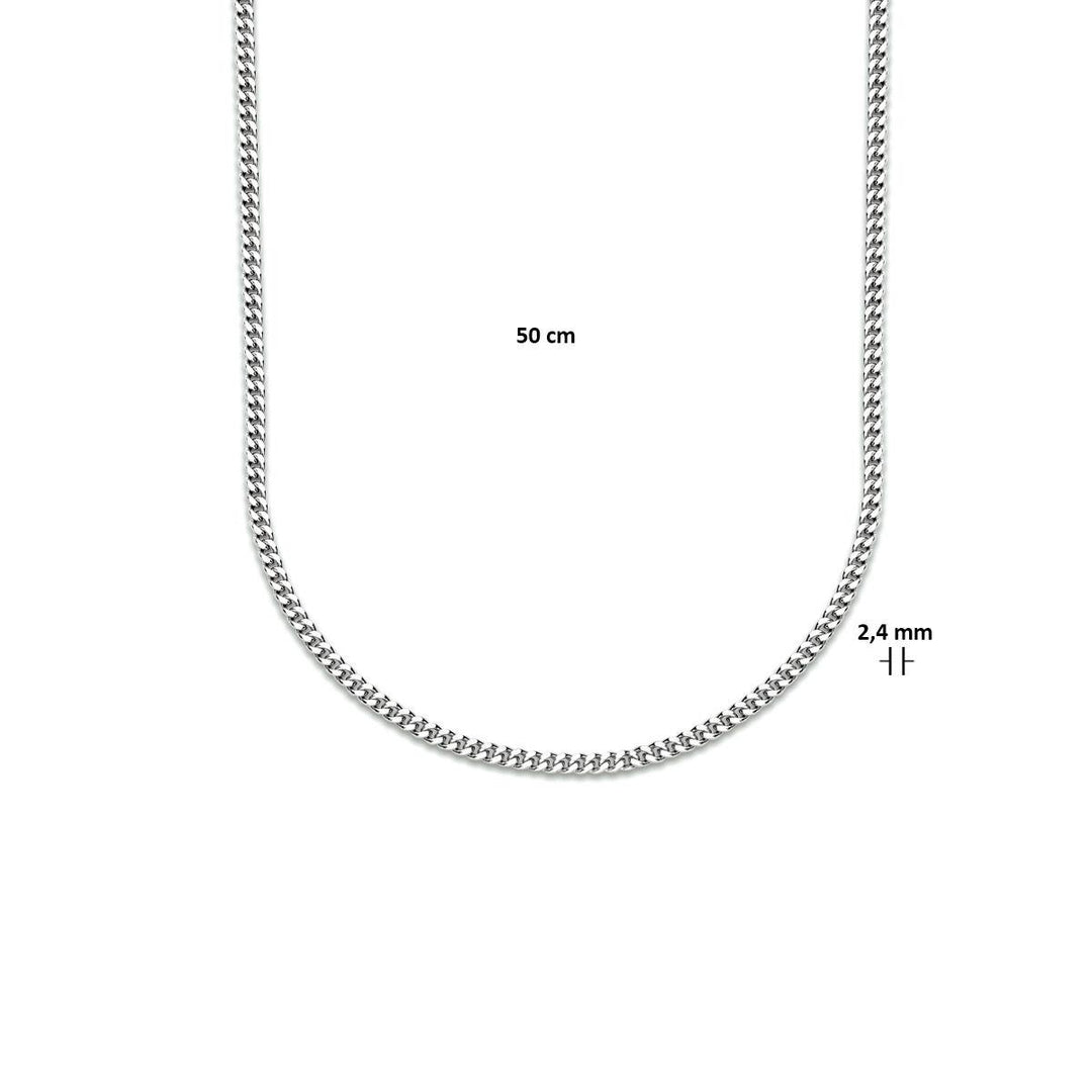zilver collier 70 cm gourmett 2,4 mm