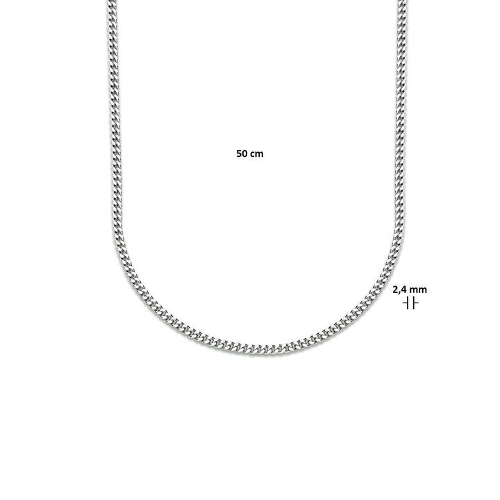 zilver collier 70 cm gourmett 2,4 mm