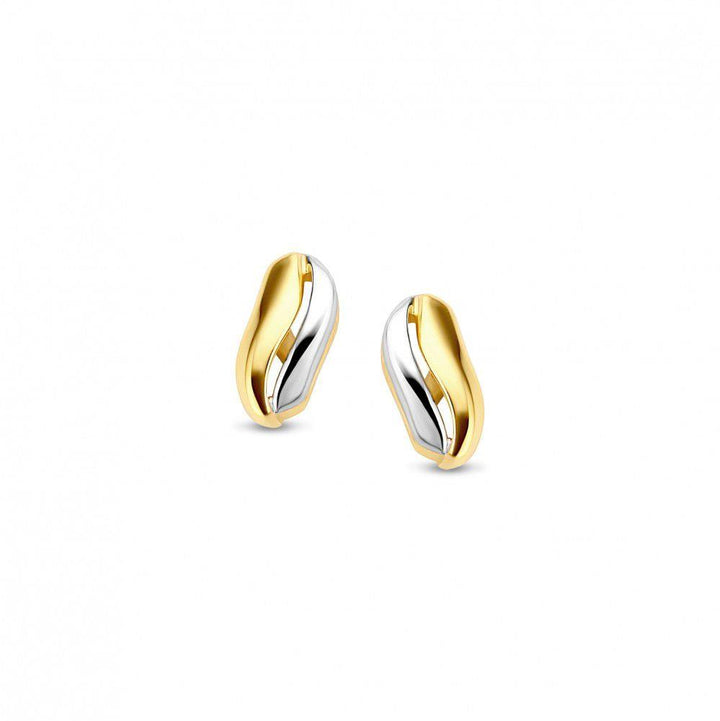 14 kt Oorstekers bicolor  OB405334
