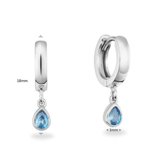 Klapoorringen  Druppel CZ