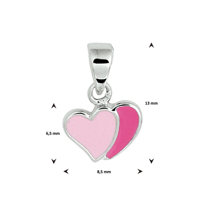 Zilveren hanger hartjes