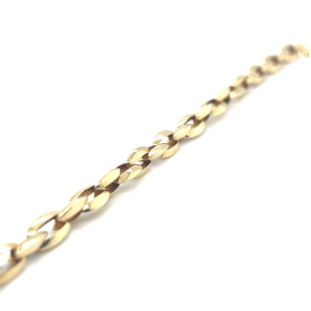 14 kt geelgouden amband ovaal 20 cm fantasie