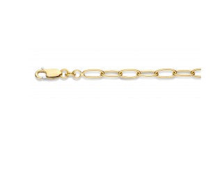 Fjory Fantasie Anker Schakelarmband – Geelgoud 4,5 mm – 40-ANK04,519