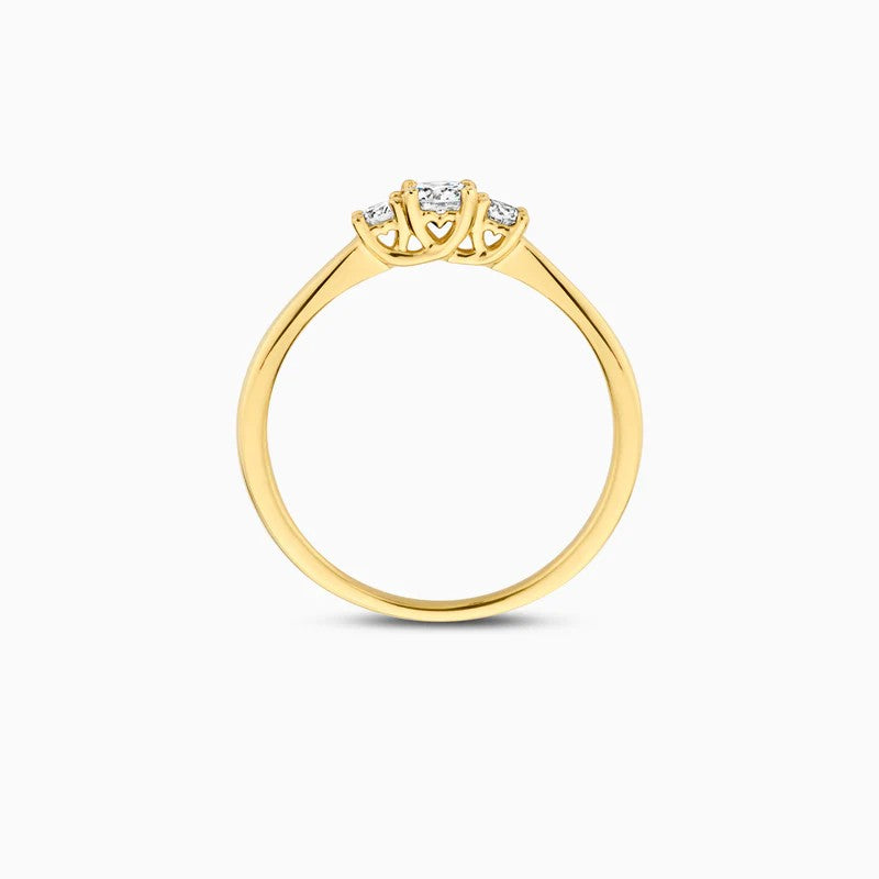 14 Karaat Geelgouden Lab Grown Diamanten Ring 0,26 ct LG1007Y