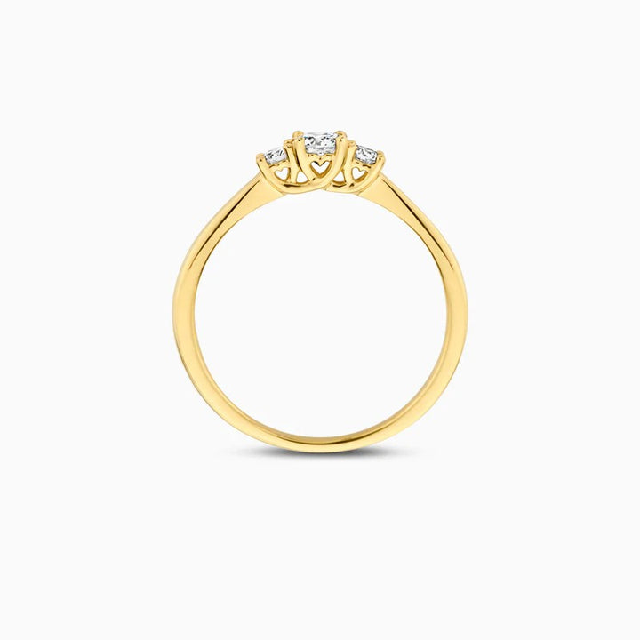14 Karaat Geelgouden Lab Grown Diamanten Ring 0,26 ct LG1007Y