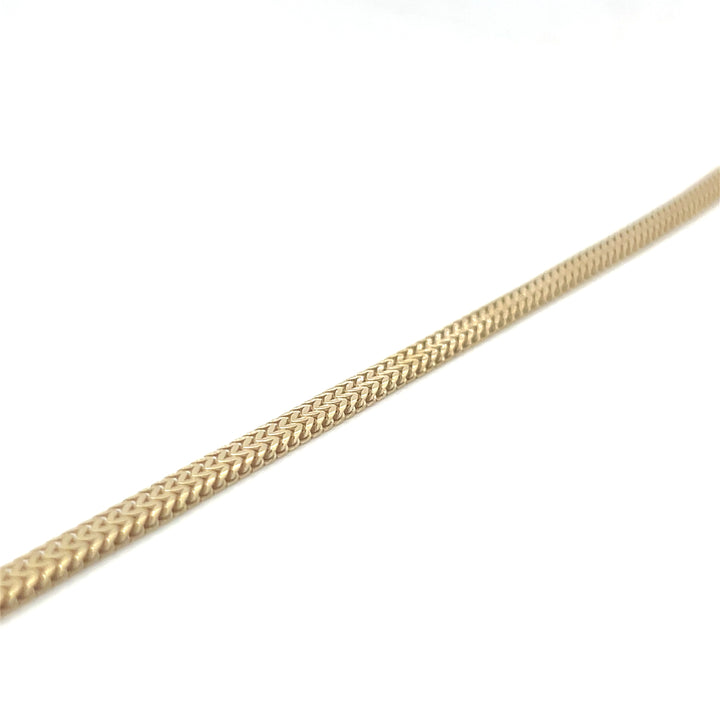 14 kt armband visgraat 3.7mm 19.5 cm geel