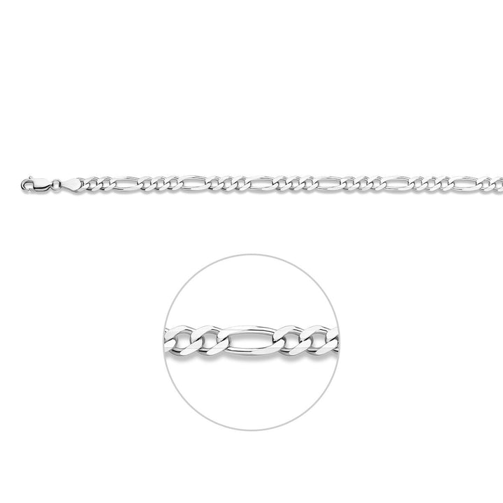 Zilver collier figaro 4,9 mm 13.37507