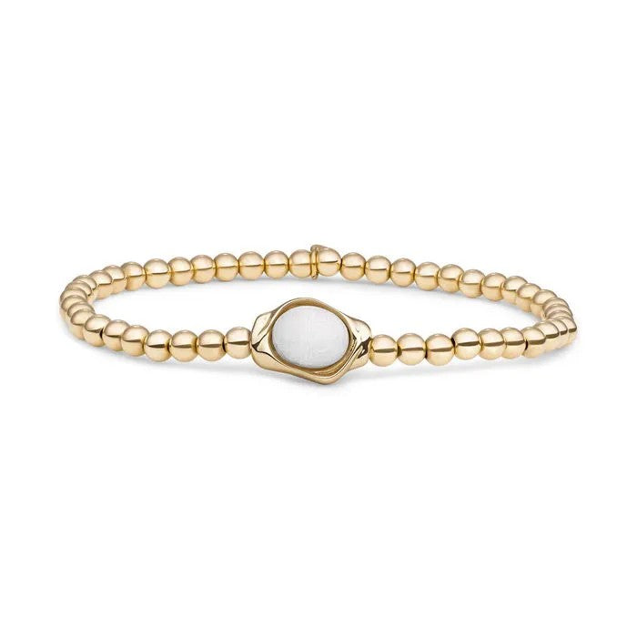 Sparkling Jewels Flow Armband Moonstone Verguld 4 mm