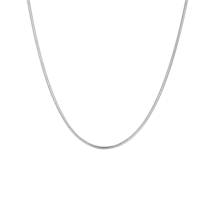 Zilver gerhodineerd slang rond 1,2 mm 41 +4cm