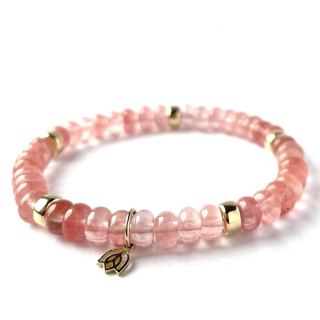 Y&G edelstenen armband | Rozenkwarts