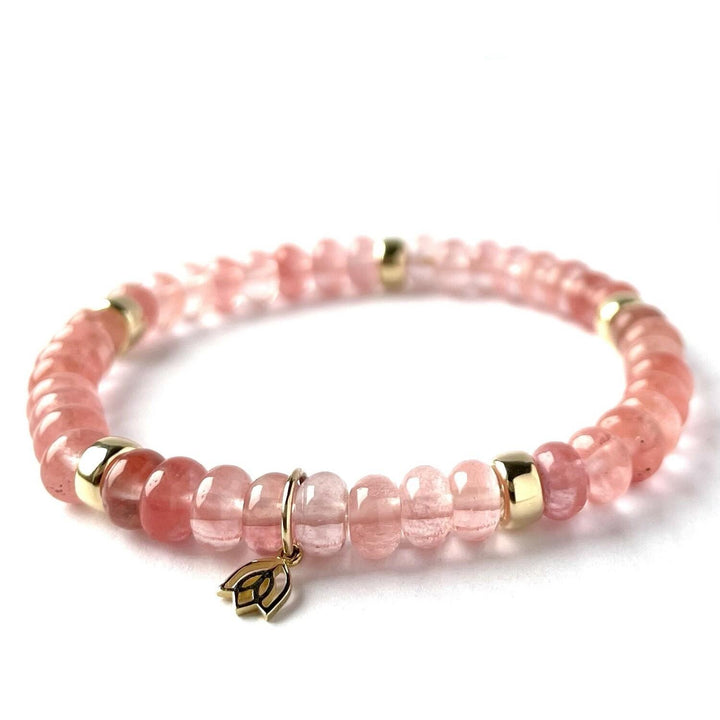Y&G edelstenen armband | Rozenkwarts