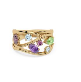 Huyscollectie Diamond Exclusive MDE Fantasiering – 6 Edelstenen