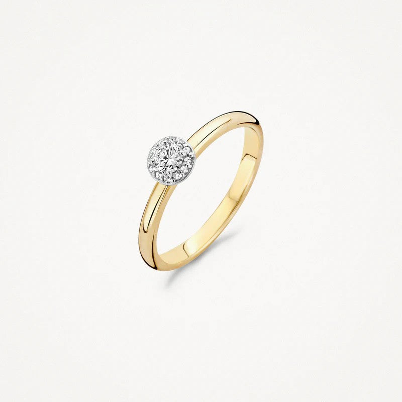 Blush Jewels ring 1131BZI - 14k Geelgoud met Zirkonia maat 54