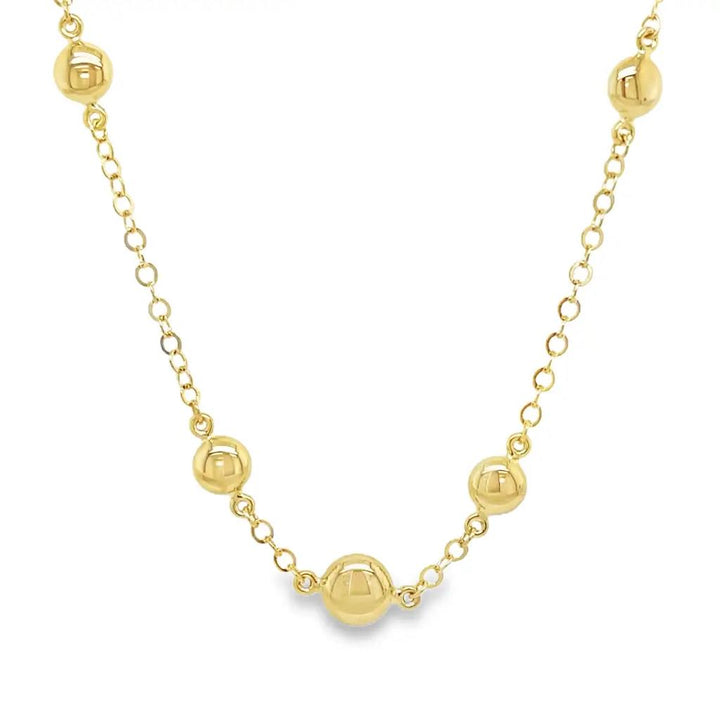14 kt Geelgouden collier Fantasie met Bolletjes