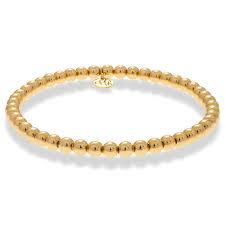 18 kt Y&G Bracelet 16,5 cm  op veer geregen ringetjes