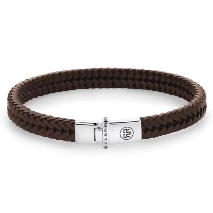 Rebel and Rose Small Braided Apollo Cognac RR-L0173-S-L Armband 19cm