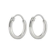 ZINZI zilveren luxe oorringen glad 10x2mm ZIO2261