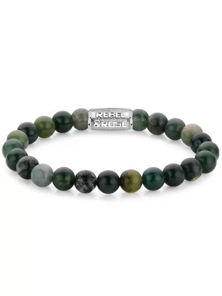 Rebel and Rose The Secret Garden RR-80019-S-L Armband 8mm Groen 19cm