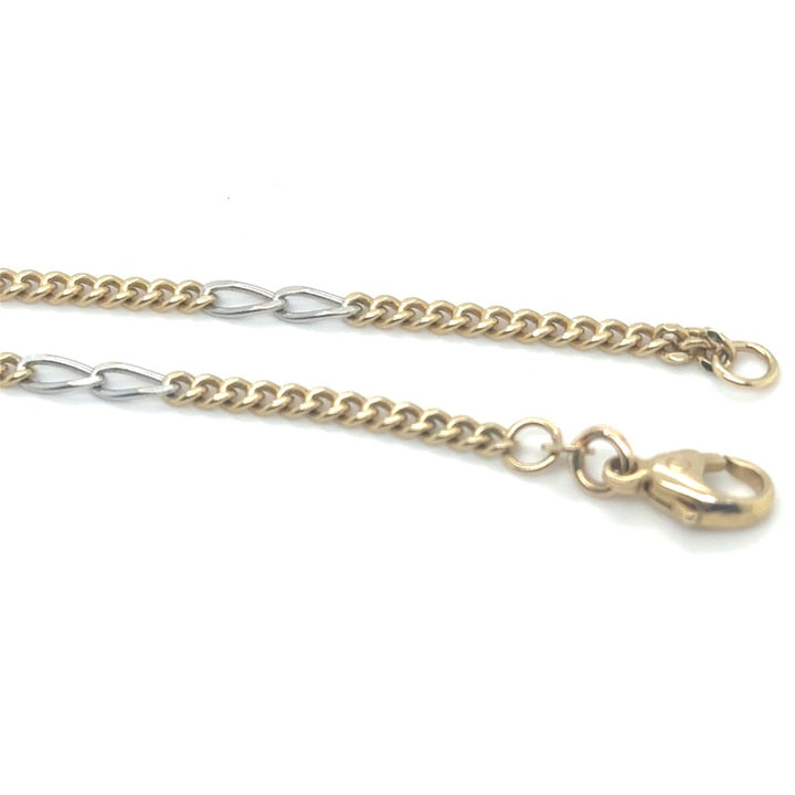 14 kt Bicolor Schakelarmband Gourmett & Figaro – 19,5 cm