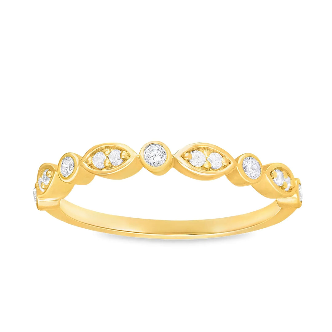 14 karaat geelgouden ring met 0,18 ct lab grown diamant – GRL2455 – maat 55