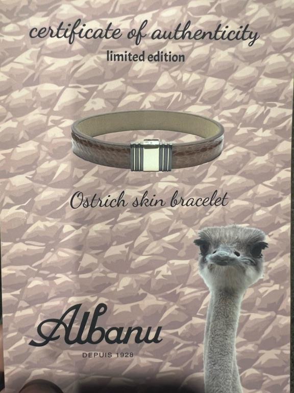 18 kt rose goud en stalen armband Struisvogel LIMI