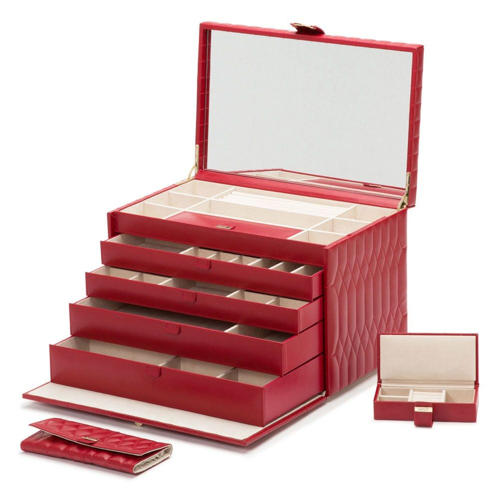 WOLF1834 CAROLINE GROOT JUWELENKIST - 329572- ROOD