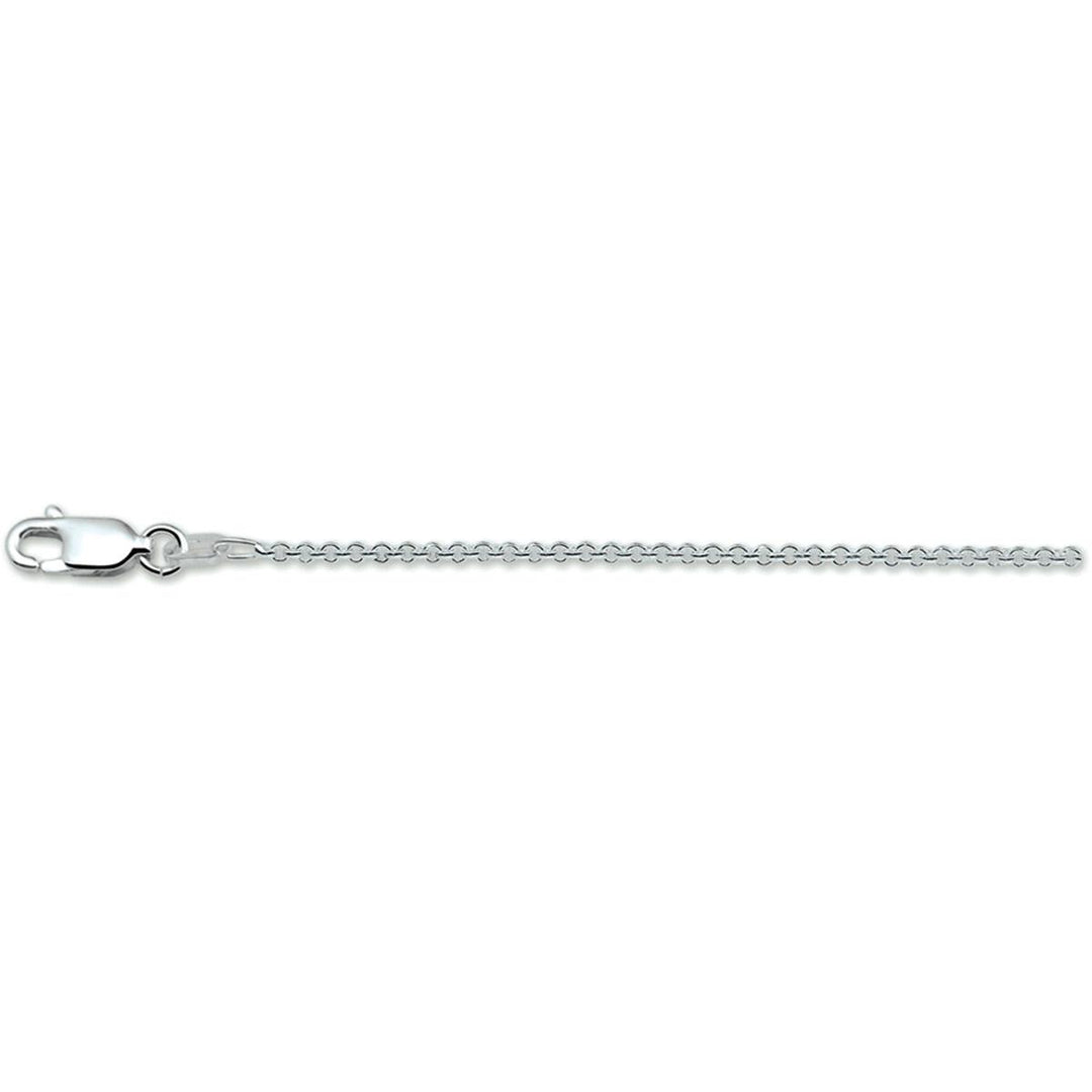 zilveren collier anker rond 1,5 mm