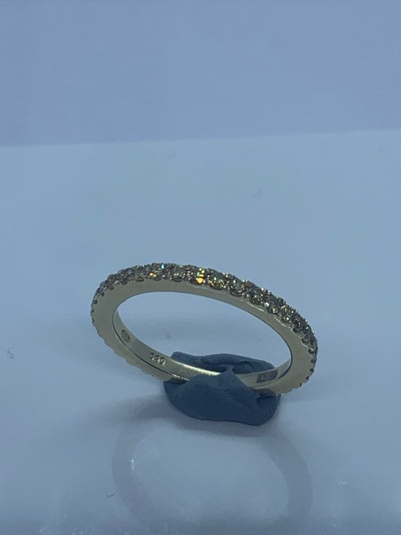 14 kt geelgouden aanschuifring met gele diamant 40X 0.018CT Si Y