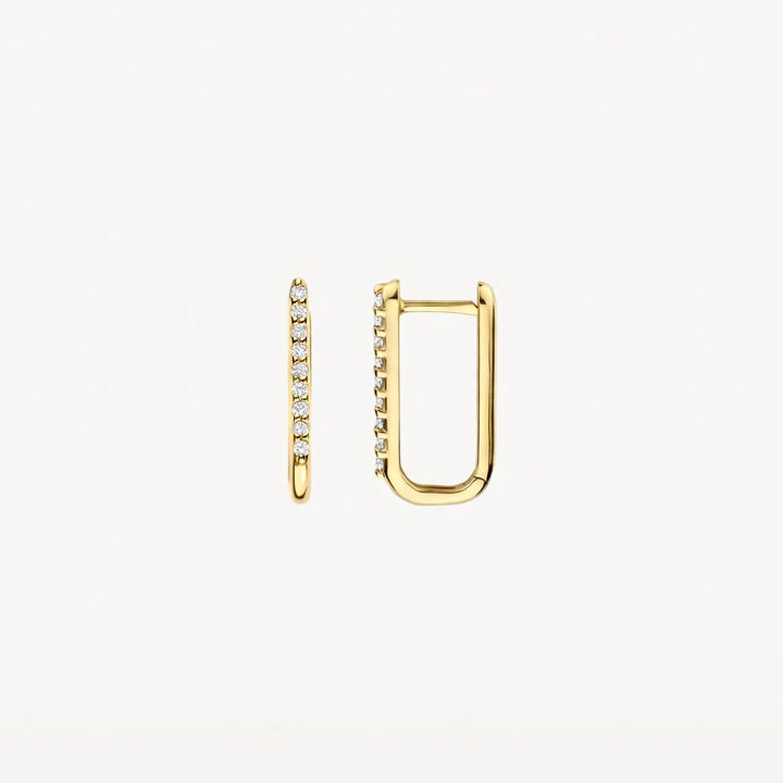 14k Geelgouden Pavé-Zirkonia Oorringen – 7381YZI