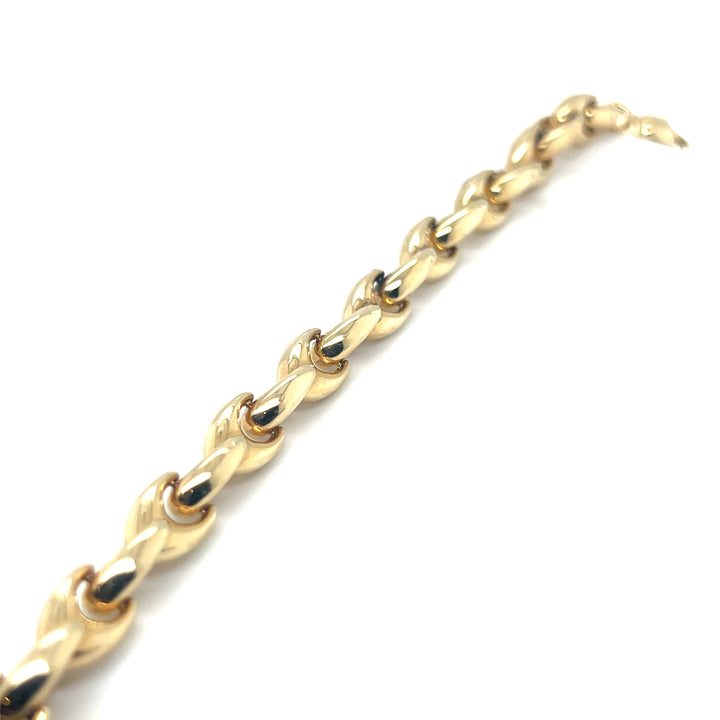 **14 Karaat Geelgouden Armband – VIJ 0368 20 cm x 7,7 mm**