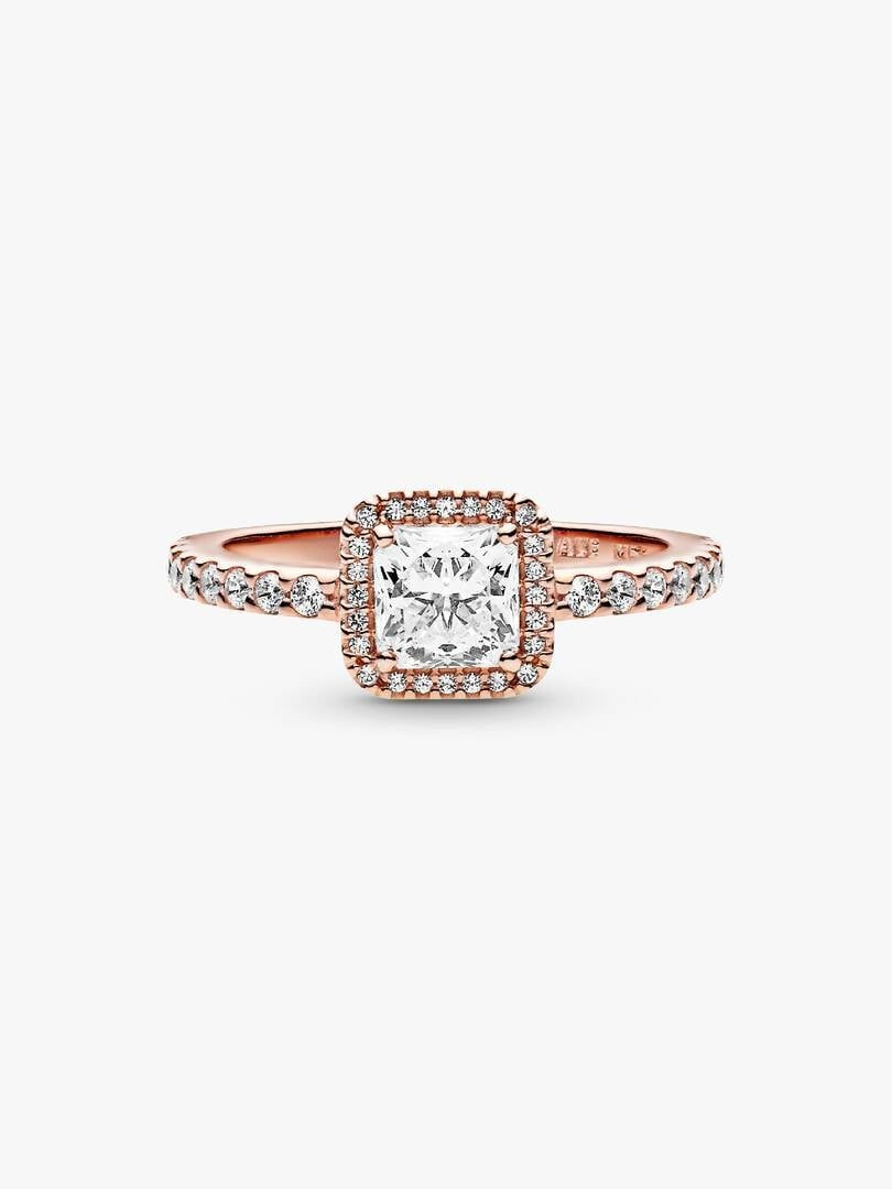 Pandora Vintage Vierkante Sprankelende Stralenkransring 188862C01