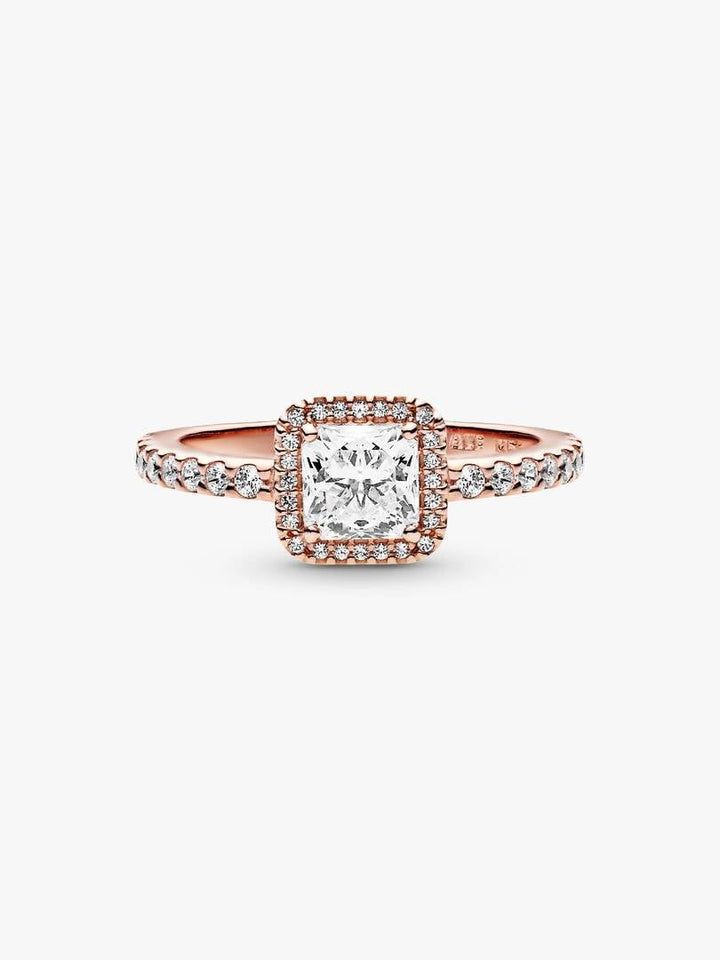 Pandora Vintage Vierkante Sprankelende Stralenkransring 188862C01